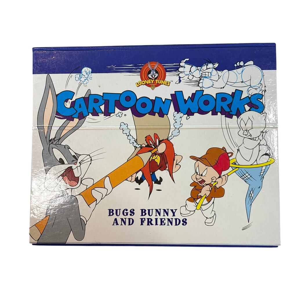 Vtg 1997 Looney Tunes Cartoon works Bugs Bunny Friends learn draw animation book